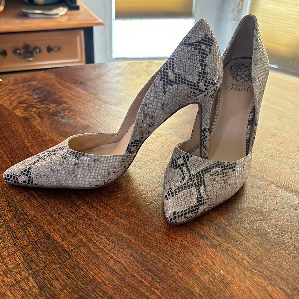 Vince Camuto Abbee D'orsay Snakeskin Heels